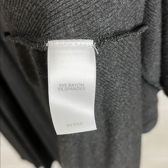 J.Jill women’s charcoal gray ribbed wrap knit midi dress stretch size XL - Picture 4 of 6